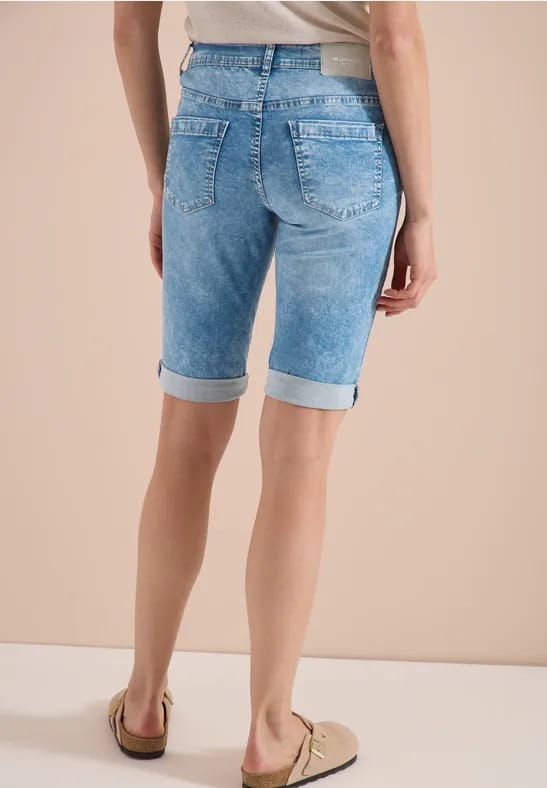Denim shorts met Slim Legs