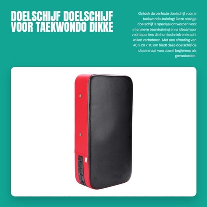 Doelschijf Waterdicht - Beentraining - Elastische Compressieriem - PU-leer - 40 x 20 x 10 cm - Verbeterde Stabiliteit - Kickpad