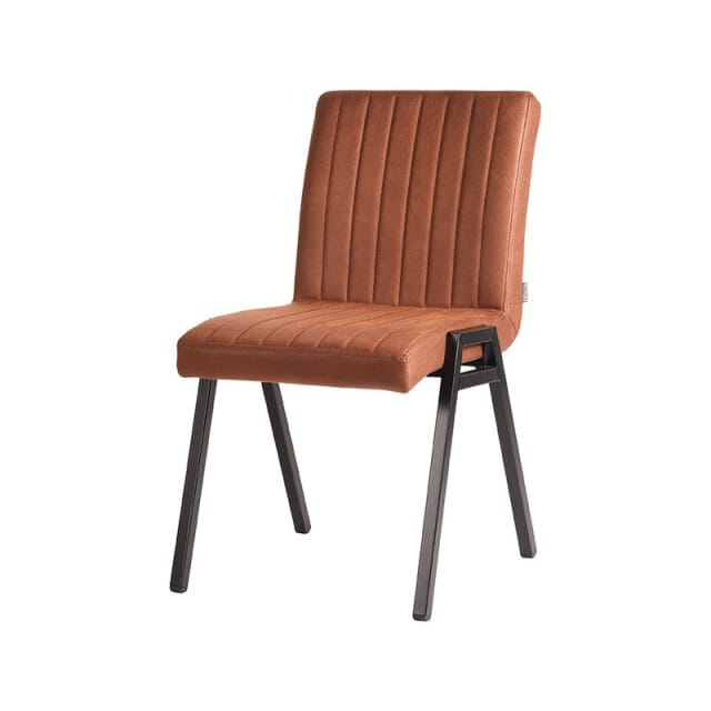 LABEL51 - Eetkamerstoel Matz - Bruin - 60x50x86cm - Set van 2