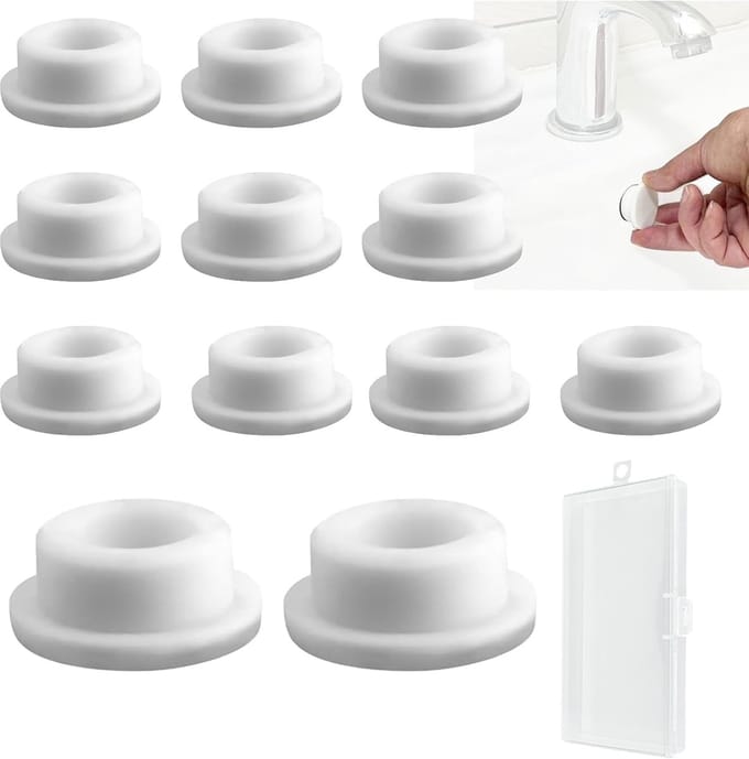 Solidchoice - 12 Stuks Gootsteengat met Afdekking voor Wastafel