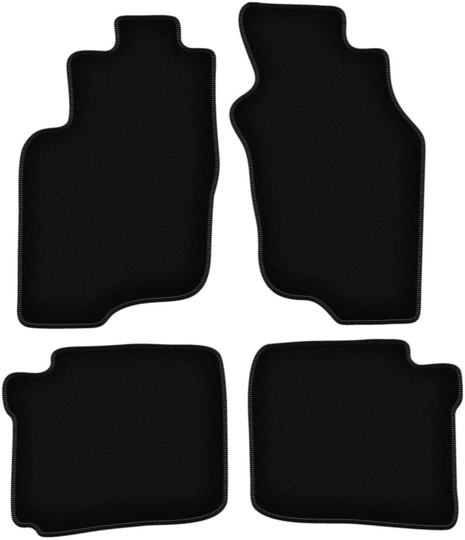BASIC zwarte veloursmatten voor: Mitsubishi Space Star minivan (1999-2005)