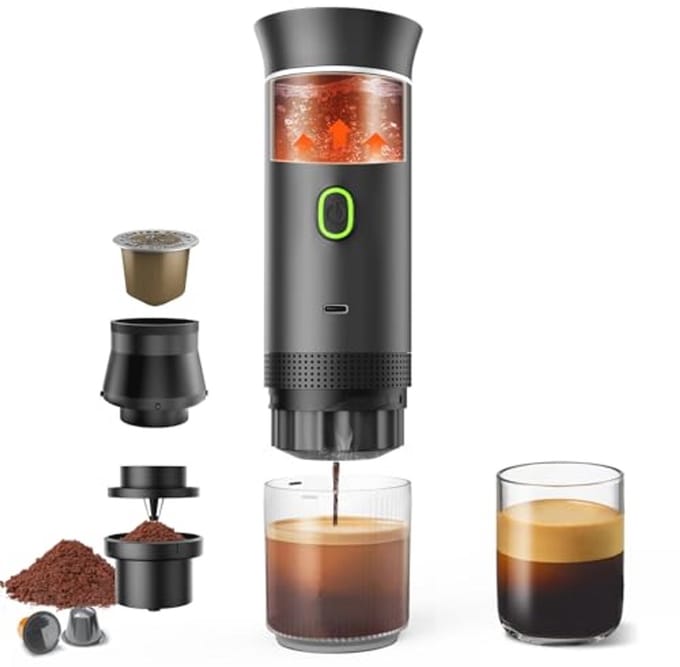 Draagbare Koffiezetapparaat voor Reizen - Mini Auto Espresso Maker