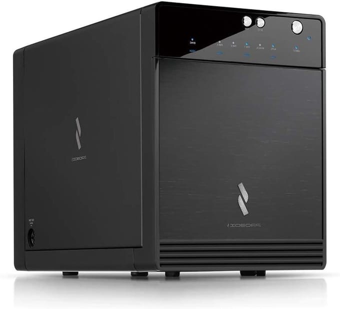 Harde Schijf Behuizing - Externe Opslag - Datamigratie - USB 3.1 Gen 2 - 4 Bay 3.5 inch - Zwart