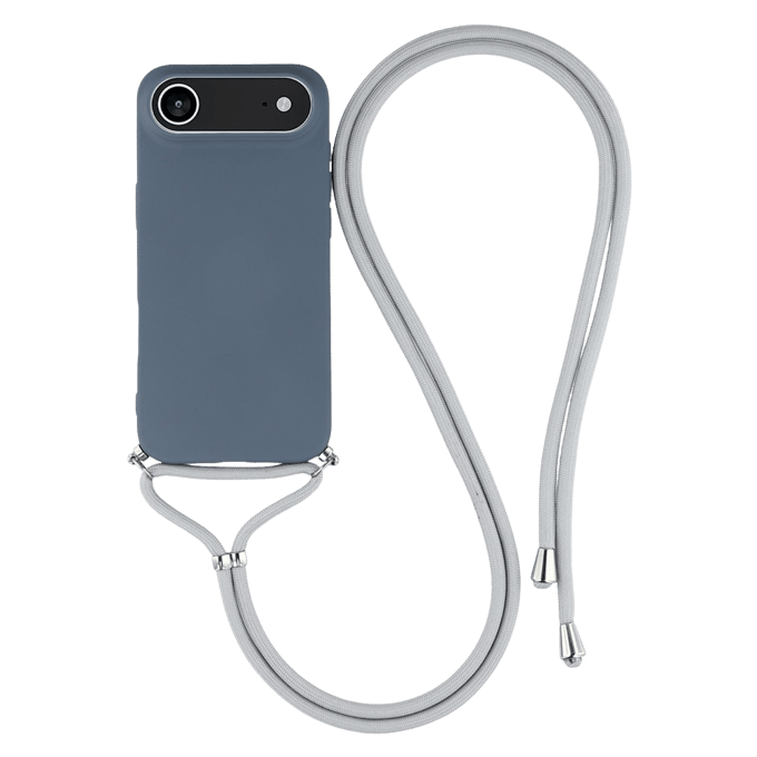 Mocaa Apple iPhone Air Hoesje met Koord Blauwgrijs