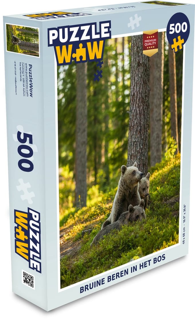 Puzzel Beer - Bruin - Bos - Legpuzzel - Puzzel 500 stukjes