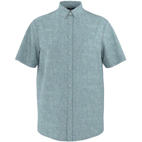 ESMARA MEN Linnen heren overhemd (Blauw, M)
