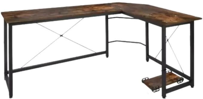 L-vorm Bureau - 170cm - Vintage - Hoekbureau - Computer, Gaming & Laptop Bureau - Thuiskantoor - Tafel