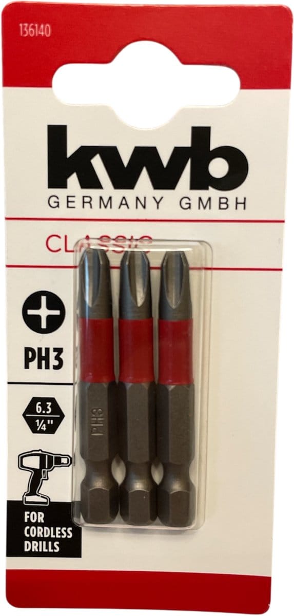 KWB 3 bitjes standaard 50mm PH3