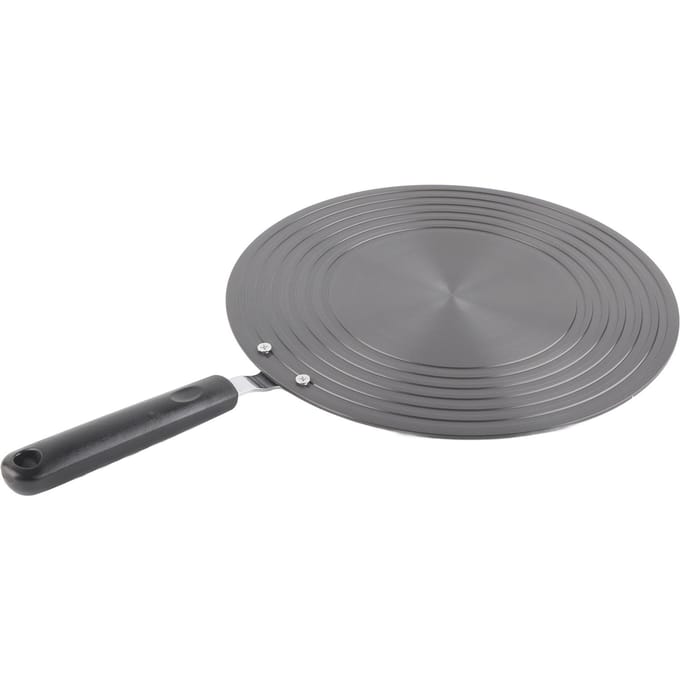 Plaque de Conduction de Chaleur de Cuisson avec Poignée 6mm Alliage d'Aluminium Plaque Diffuseur de Chaleur pour Décongeler les Aliments 28cm   11in 28cm / 11.0in gray