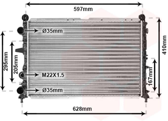 Van Wezel - RADIATOR VOOR ALFA ROMEO 145/146 930 1994-2001 7727204