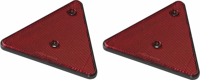 Pro Plus Reflector driehoek - set 2x - rood - schroefbevestiging - 136 x 152 mm