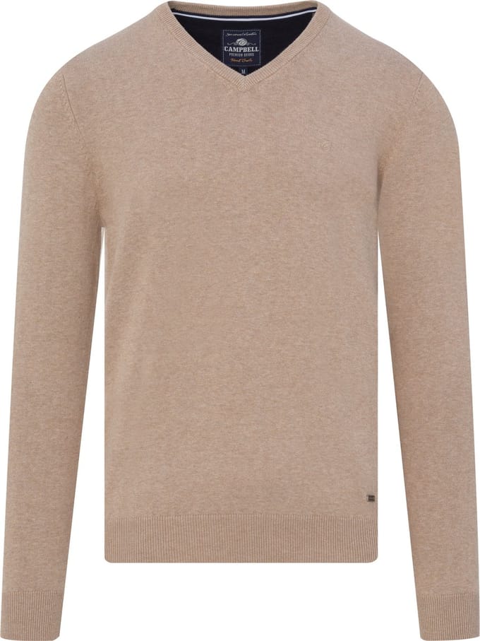Campbell Trui Classic Trui V 067833 Beige 005 810 Mannen Maat - XXL