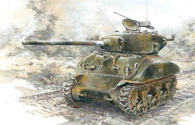 Dragon Modelbouwpakket Militaire voertuigen - 6083 M4 Sherman - M4A1(76)W - “Operation Cobra” Plastic - 1:35 - Modelbouw