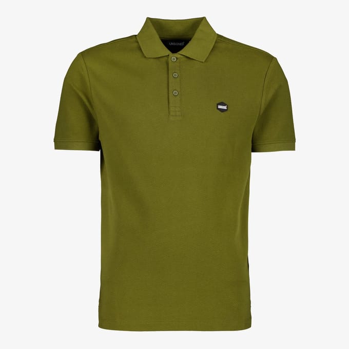 Unsigned heren polo donkergroen - Maat M