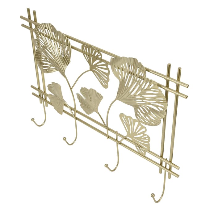 Wandkapstok Gingko Leef Design Premium Metaal Stevig Duurzaam Elegante Stijl Modieus Wand beige