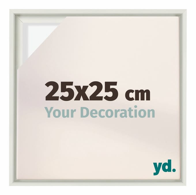 yd, Baklijst 25x25 cm Wit Mat - Lijst voor Canvasdoek - MDF Lyon