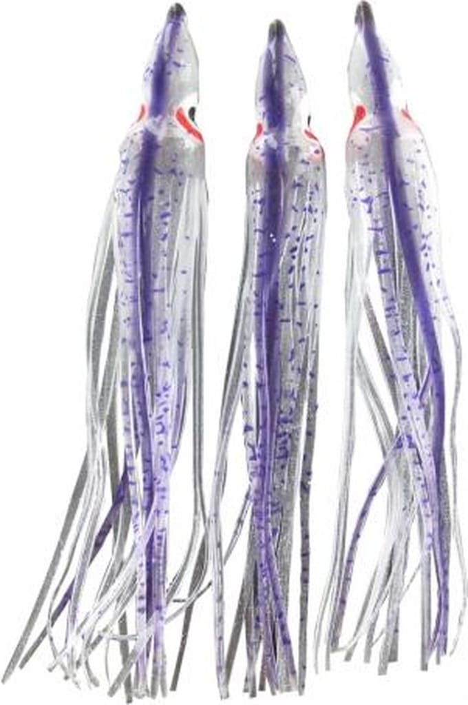 Dega Octopus bijvangers 3 stuks 12cm | transparant paars