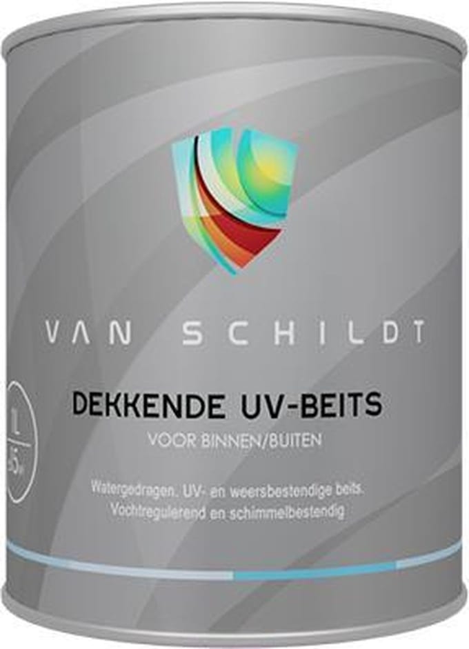 van Schildt Watergedragen Dekkende UV Beits Wit 1 Liter