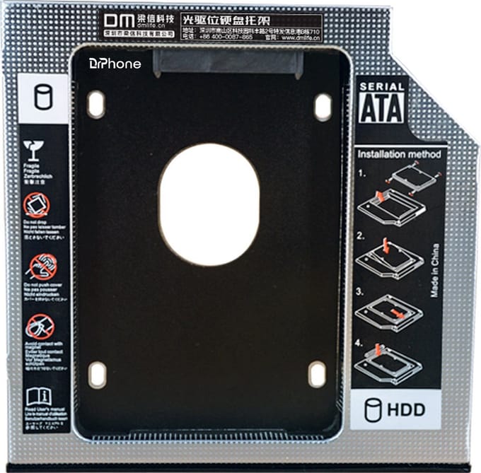 DrPhone DiskMount – 2.5 Inch HDD & SSD Optische Schijf Beugel – 2.5 Inch - Schokbestendig Schroefontwerp – Ingebouwde Warmteafvoer