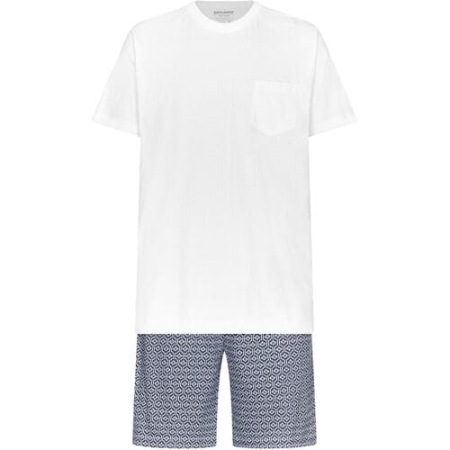 Pastunette - Shortama - Cabana - Katoen - Wit/Blauw - Maat L