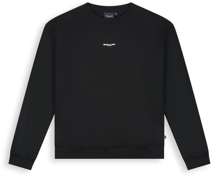 Ballin Amsterdam - Jongens Loose fit Sweaters Crewneck LS - Black - Maat 6