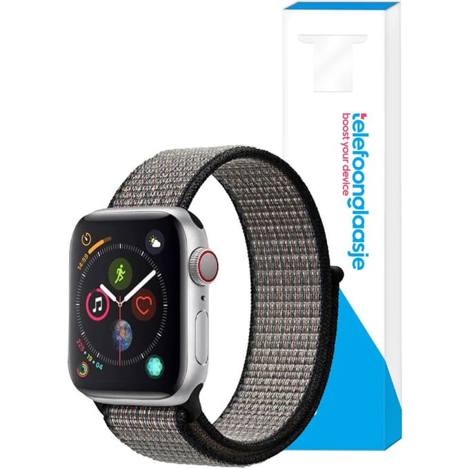 Nylon bandje Apple Watch 1/2/3/4/5/6/SE ? 38/40mm - Royal Pulse/Zwart