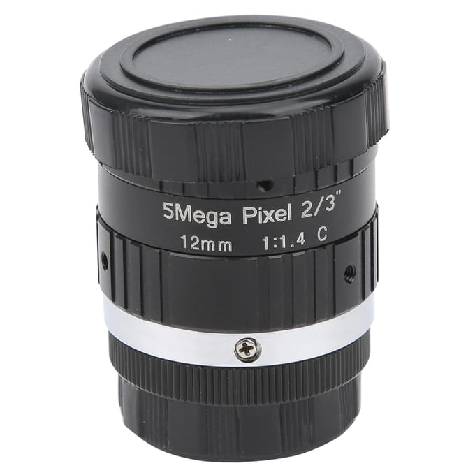 5MP HD 12mm Prime Lens C-mount F1.6 Handmatig diafragma voor Digitale Videocamera black