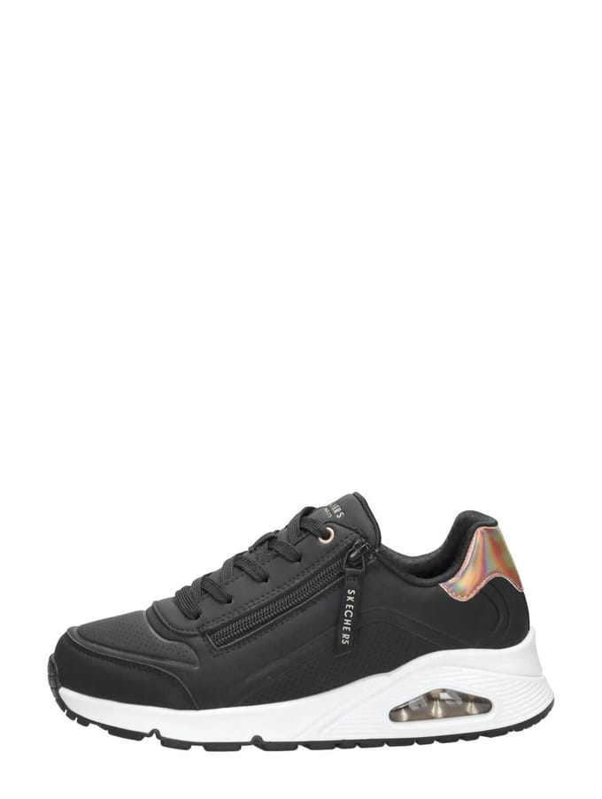 Skechers Uno Gen1 - Zip And Stride Meisjes Sneakers - Zwart/Ros�goud