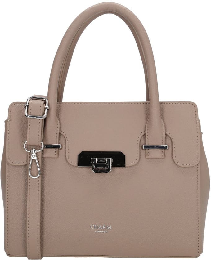 Charm London Soho Handtas - Schoudertas - Dames - Schouderband - Lichttaupe
