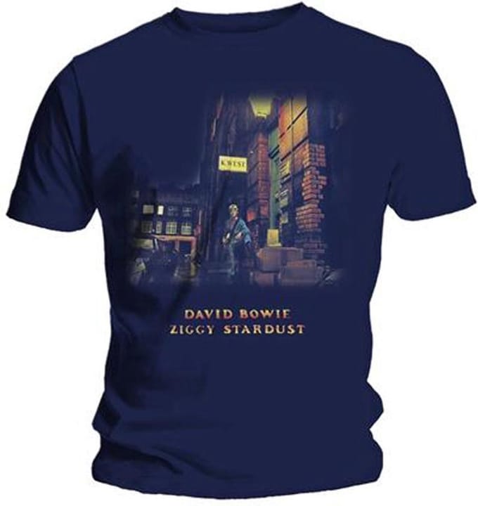 David Bowie - Ziggy Stardust Heren T-shirt - M - Blauw