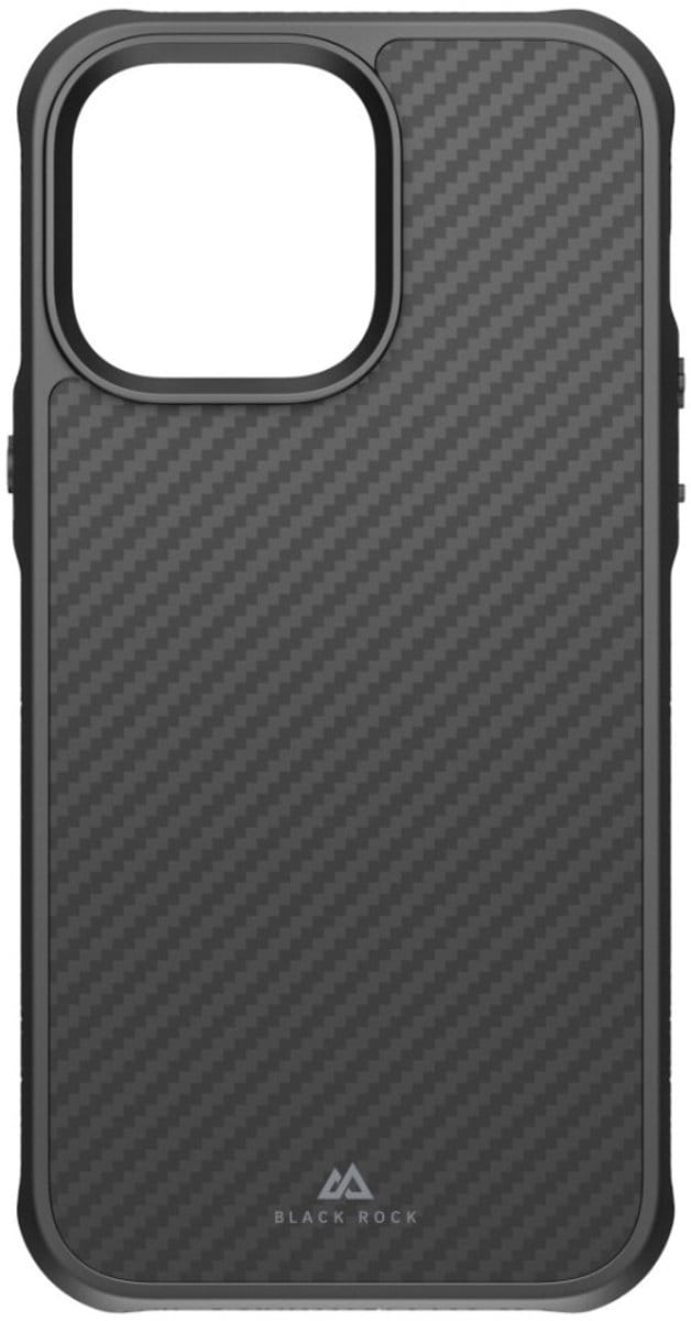 Black Rock Robust Carbon Cover Apple iPhone 14 Pro Max Zwart Stootbestendig