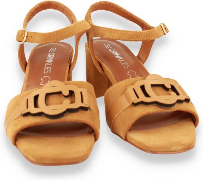 Crinkles Dames Sandalen | Cognac | Maat: 40
