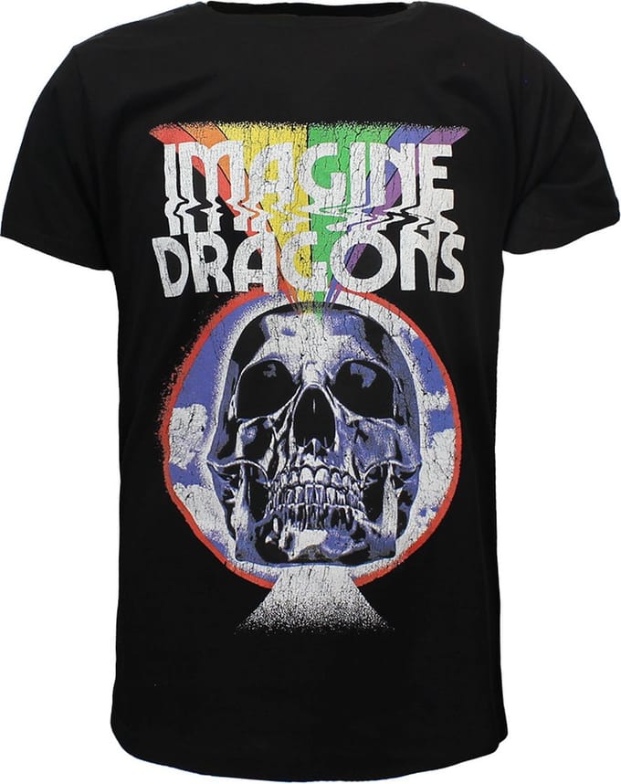 Imagine Dragons Rainbow Skull Burst T-Shirt - Officiële Merchandise - M