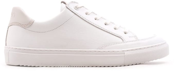 Omnio alfa retro sneakers dames wit/beige leer