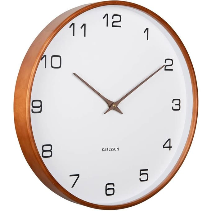 Karlsson Wandklok Acento - Wit - Ø40cm - Wandklok Scandinavisch