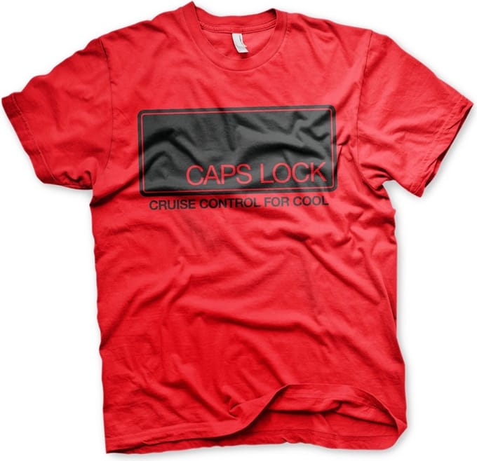 Hybris CAPS LOCK Cruise Control For Cool T-shirt Rood