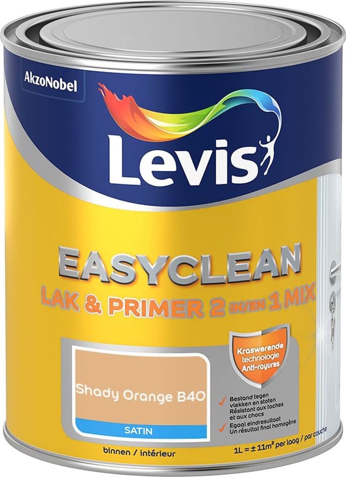 Levis - Easyclean Lak & Primer 2-In-1 Mix - Shady Orange B40 - Mengverf - 1 L
