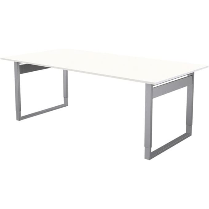 Vergadertafel Atwork wit 200x100cm verstelbaar