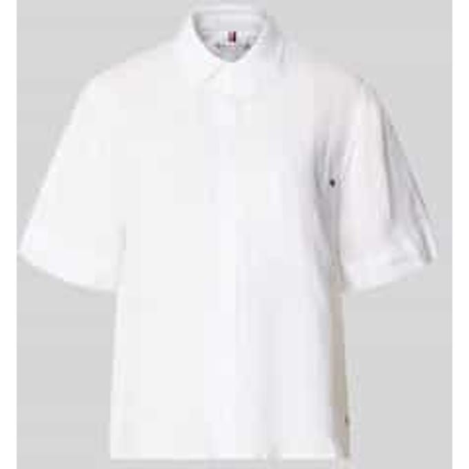 loose fit linnen blouse met borstzak