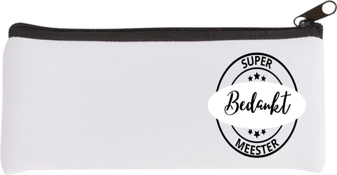 Akyol - super bedankt meester Etui - Meester - een meester - school - verjaardagscadeau - afscheidscadeau - kado - gift - 20 bij 9 cm