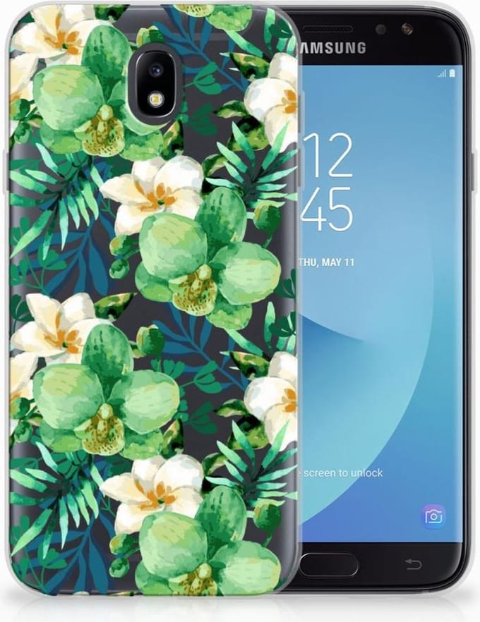 Samsung Galaxy J7 2017 | J7 Pro TPU Case Orchidee Groen
