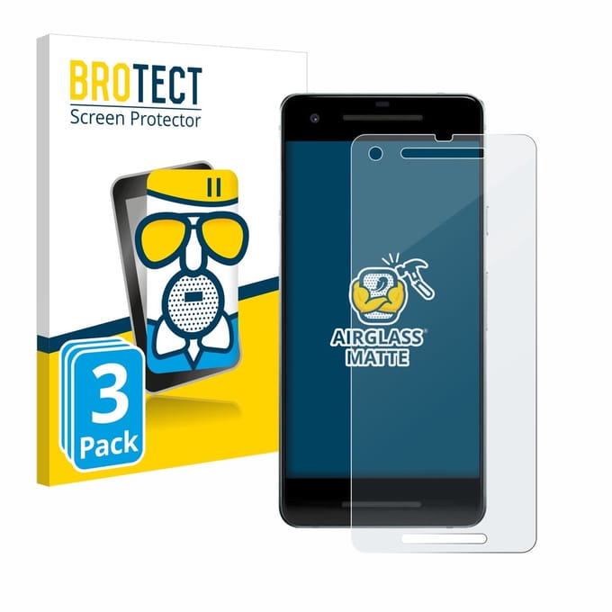 BROTECT - Screenprotector voor Google Pixel 2 - Folie Beschermfolie Beschermglas matte 3 Stuks