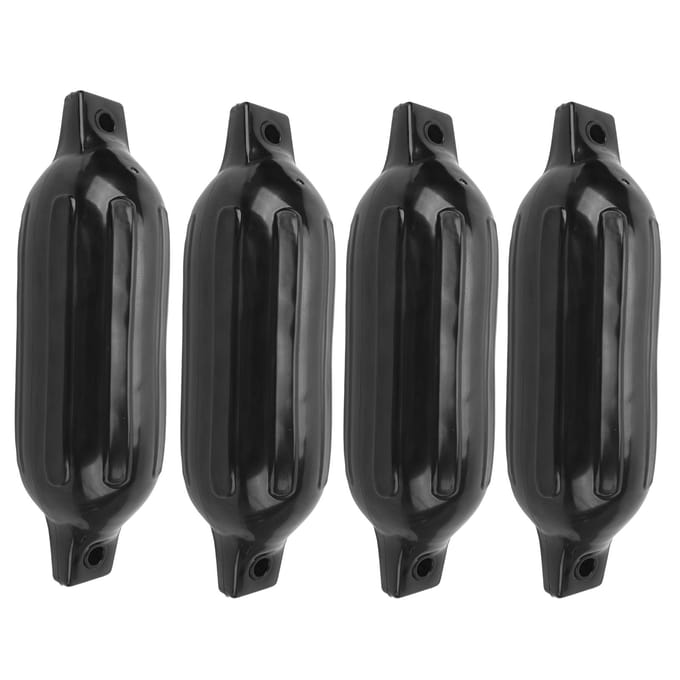Kit Pare-chocs Bateau Gonflable Bouées Côtelées Protectrices Amarrage pour Yacht Ponton Bateau de Pêche Marine gray