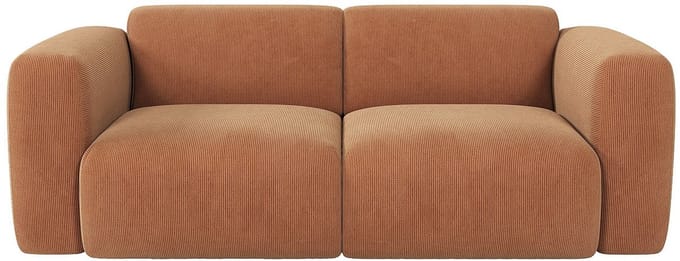 Vente-unique Driezitsbank in terracotta corduroy - POGNI van Maison Céphy