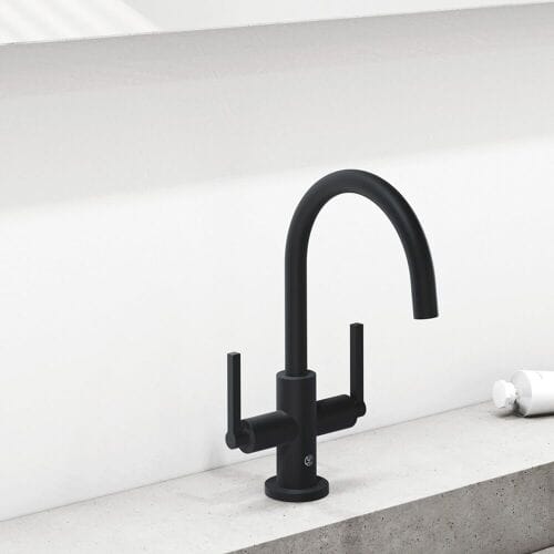 Kludi NOVA FONTE Puristic 1-hole basin mixer for floor mounting 201180515