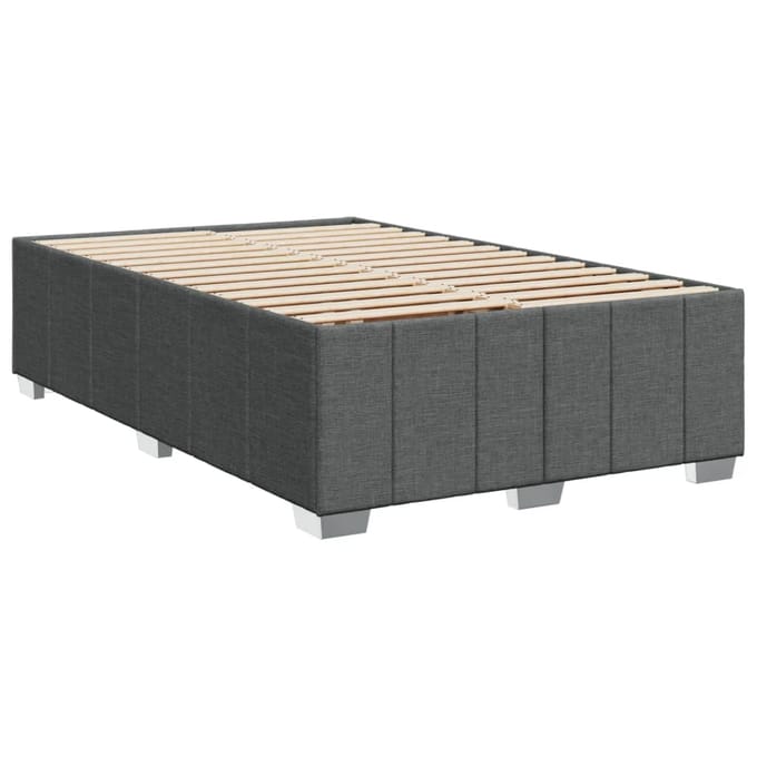 vidaXL - Bedframe - zonder - matras - 120x190 - cm - stof - donkergrijs