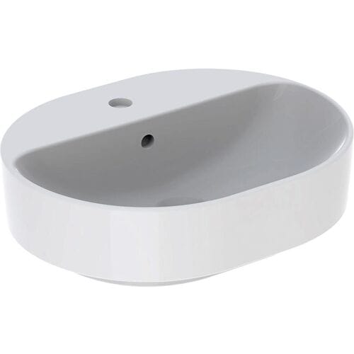 Geberit VariForm countertop washbasin 50 x 40 cm, elliptical, with tap hole bench 500.775.01.2