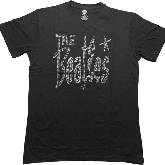 The Beatles - Retro Logo Heren T-shirt - M - Zwart