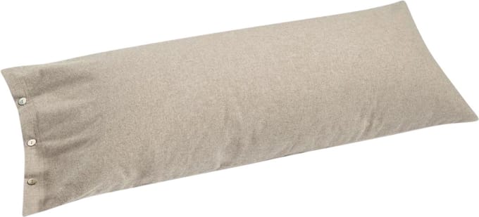 Yumeko kussensloop flanel stone bruin 40x80 - Biologisch & ecologisch - 1 stuk