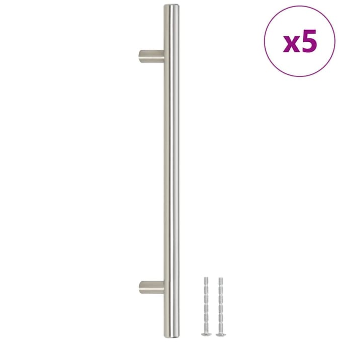 vidaXL - Handvatten - 5 - st - 192 - mm - roestvrij - staal - zilverkleurig